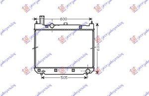HLADNJAK MOTORA 2.5 D4d (52.5x62.5x23) 01-06