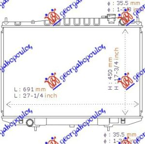RADIATOR DIESEL (710x450) (COPPER)