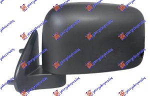 DOOR MIRROR MANUAL BLACK (DOUBLE CAB/4DOOR) (A QUALITY) (CONVEX GLASS)