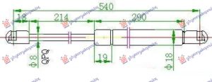 AMORTIZER GEPEK VRATA (540L-400N)