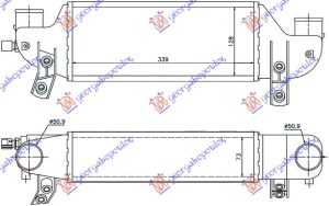 HLADNJAK INTERKULERA 1.8 TDCi (33x12x73)