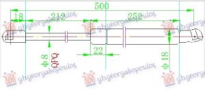 AMORTIZER GEPEK VRATA (500L-450N)