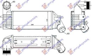 HLADNJAK INTERKULERA 2.0-2.2 HDi (302x136x85)