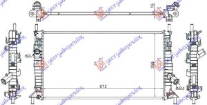 HLADNJAK MOTORA 1.6/1.8/2.5/2.0 TDCi (MAN/AUTO) (670x380) (KOYO)