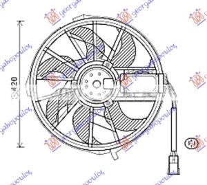 VENTILATOR (MOTOR+ELISA) (420mm)