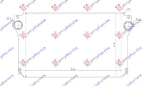 HLADNJAK INTERKULERA 2.0-2.2 D4D DIZEL (642x418x26) 05-