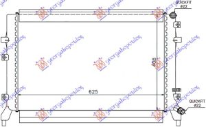 HLADNJAK MOTORA DODATNI 1.0/1.2/1.4/1.6/1.9/2.0 Tsi/TFSI/TDI/FSI BENZIN/DIZEL (625x400)