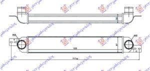HLADNJAK INTERKULERA 1.3-1.7 CRTi DIZEL (525x90x50) (CEO ALUMINIJUM)