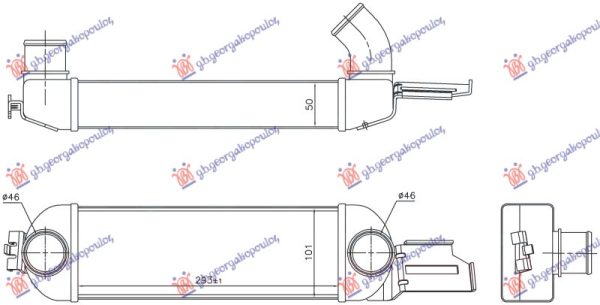 HLADNJAK INTERKULERA 1.7 DTI DIZEL (293x101)