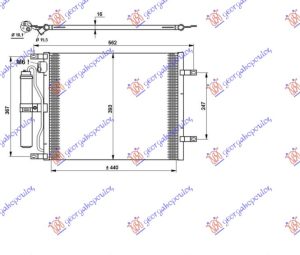 HLADNJAK KLIME 1.5 DCI (490x376x16)