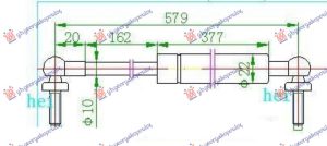 AMORTIZER GEPEK VRATA -05 (L=D) (579L-690N) DESNO