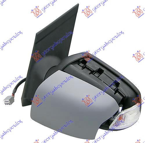 DOOR MIRROR ELECTRICAL HEATED PRIMED (W/SIDE LAMP) (A QUALITY) (CONVEX GLASS)