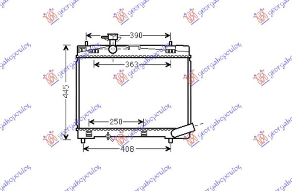 HLADNJAK MOTORA BENZIN 1.33VVT-I (73/74KW) (350x480) 09-11 (VALEO)