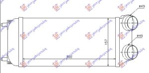 HLADNJAK INTERKULERA 1.6-2.0 HDi DIZEL (300x155x80)