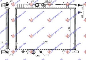 HLADNJAK MOTORA 1.1/1.4i 8V 1.6i 16V (38x55) -02 (VALEO)