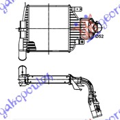 HLADNJAK INTERKULERA 1.6-2.0 16V TURBO BENZIN (231x264x40)