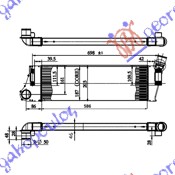 HLADNJAK INTERKULERA 1.5-1.9 DCi (584x187x50)