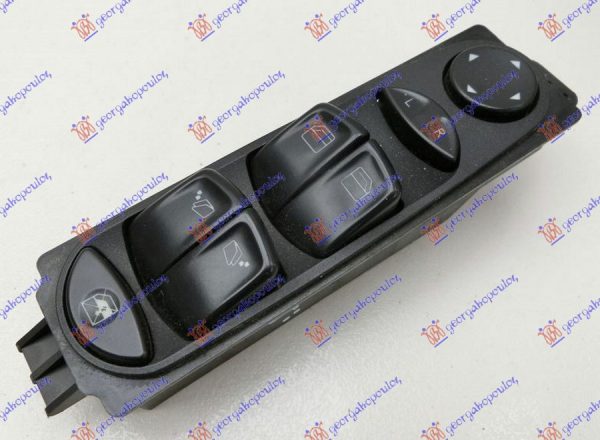 PREKIDAC U PREDNJIM VRATIMA CRNI (4 TASTERA) (ELEKTRICNO OTVARANJE GEPEK STAKLA) (10 PIN) LEVO