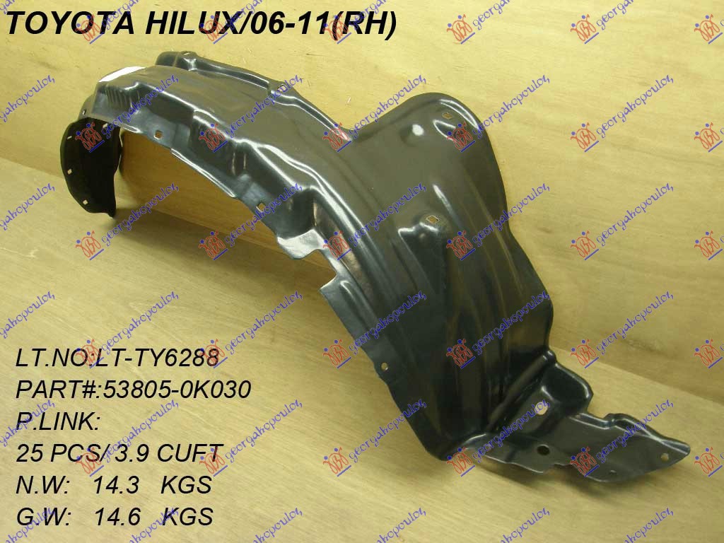 POTKRILO (4WD) PLASTICNO DESNO