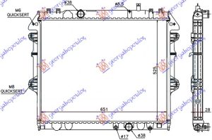 RADIATOR 2.5-3.0 T.D. (525x650) (KOYO)