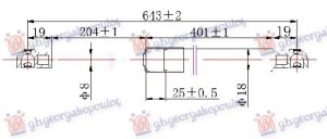 AMORTIZER GEPEK VRATA (643L-470N)
