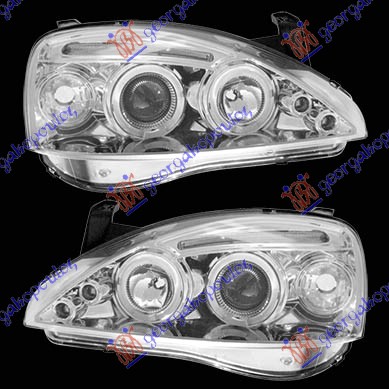 HEAD LAMP SET EAGLE EYES CHROE 2002-