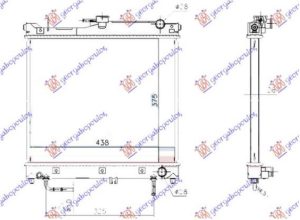 RADIATOR 1.3 PETROL AUTOMATIC (375x450x26) (KOYO)