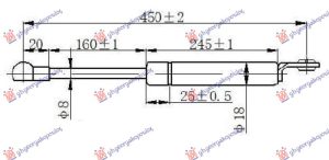 AMORTIZER GEPEK VRATA (450L-140N)