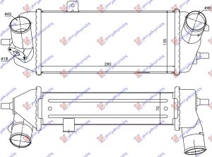 HLADNJAK INTERKULERA 1.4-1.6 CRDi (300x135x70)