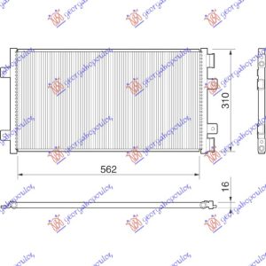 HLADNJAK KLIME 1.2i8V/16V (560x310) 2001-2002 (MARELLI TIP)
