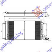 CONDENSER PETROL/DIESEL (580x350x16) (MAHLE BEHR)
