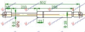 AMORTIZER GEPEK VRATA KARAVAN (507L-420N)