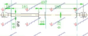 AMORTIZER GEPEK VRATA (L/B) (495L-510N)