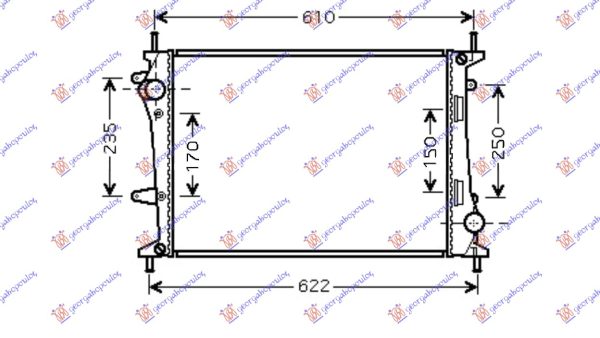HLADNJAK MOTORA 1.9 JTD + AC (53x39.8x2.6)