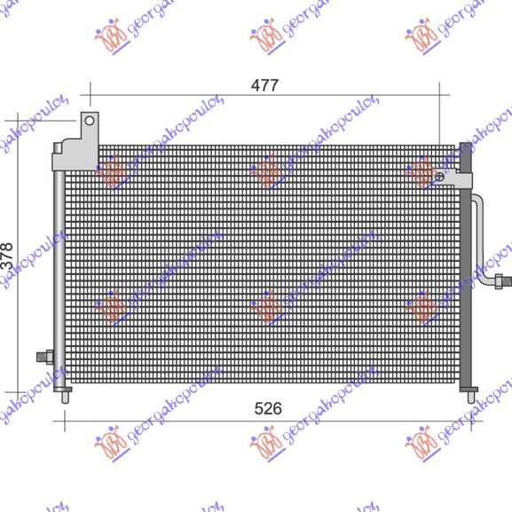 HLADNJAK KLIME 0.8 6V 1.0 8V (500x302x20)
