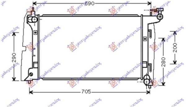 RADIATOR 1.6 i-VVTi AUTOMATIC PETROL (600x350) (JAPAN) (KOYO)