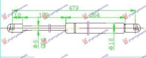 AMORTIZER GEPEK VRATA (GTC) (479L-340N)