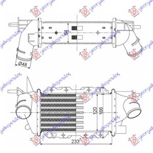 HLADNJAK INTERKULERA 2.0-2.2 TDI 16V (233x128)