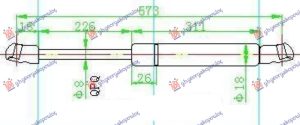 AMORTIZER GEPEK VRATA KARAVAN (571L-520N)