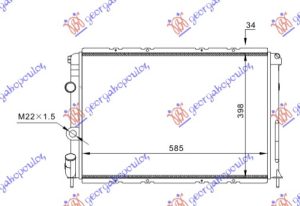 RADIATOR 1.8-2.0-1.9 DIESEL TDI MANUAL/AUTOMATIC+/- A/C (580x400) (VALEO)