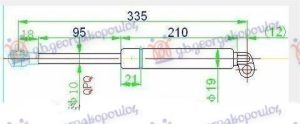 AMORTIZER GEPEK VRATA (335L-520N)