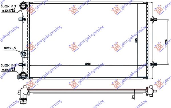 RADIATOR ALL MODELS PETROL/DIESEL MANUAL/AUTOMATIC+/- A/C (650x415x25) (MAHLE BEHR)