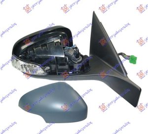 DOOR MIRROR ELECTRICAL HEATED FOLDABLE PRIMED (W/SIDE LAMP & FOOT LAMP) (A QUALITY) (ASPHERICAL GLASS)