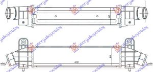 HLADNJAK INTERKULERA 2.0-2.2 TDCi-TDDi (412x91x85)