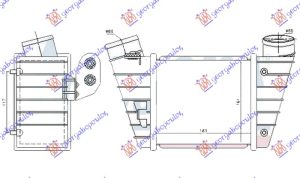 HLADNJAK INTERKULERA 1.8T (S3) (185X165X85) LEVO