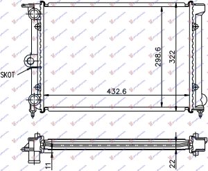 HLADNJAK MOTORA 1.0/1.3 (43x32) (VALEO)