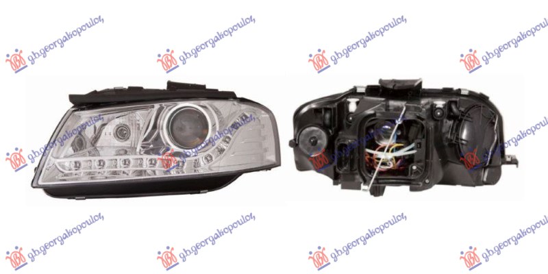 HEAD LAMP SET TYPE A5 CHROME