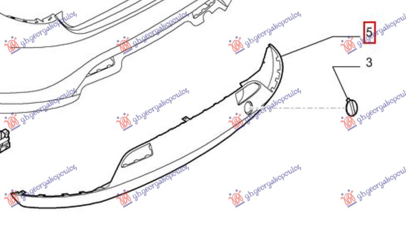 REAR BUMBER SPOILER SPORTING (O)