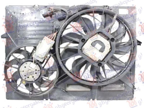 VENTILATOR KOMPLET DUPLI 3.0 DIZEL (600W) (300W)
