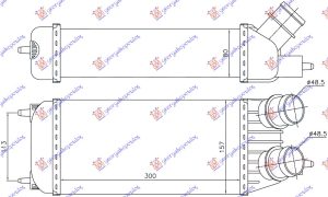 HLADNJAK INTERKULERA 1.6 HDi DIZEL (300x155x80)